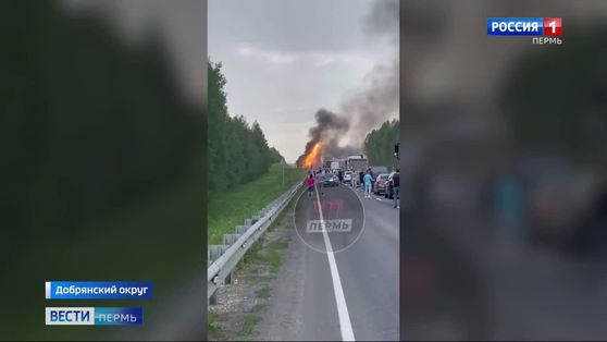 На трассе Полазна-Чусовой столкнулись большегрузы