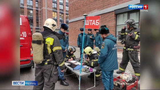 В авиационном техникуме прошли учения МЧС