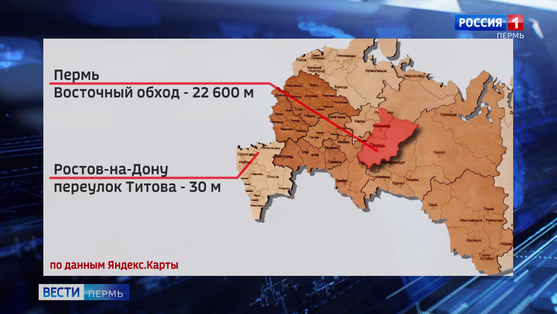 В Перми находится самая длинная улица России