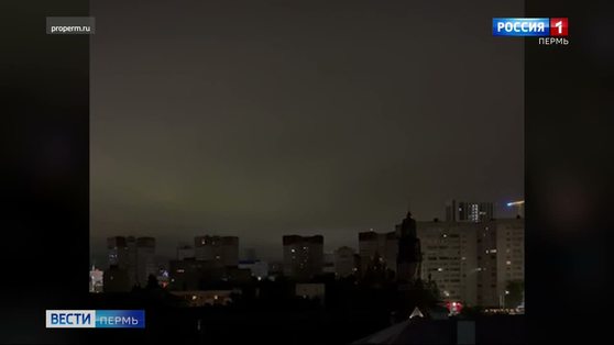 Пермяки наблюдали северное сияние
