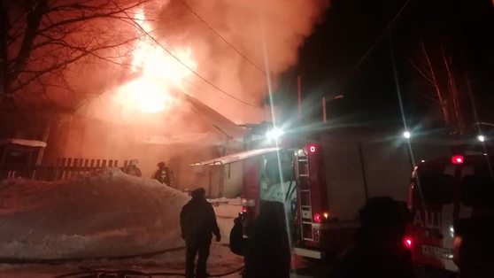В Перми загорелся банный комплекс 