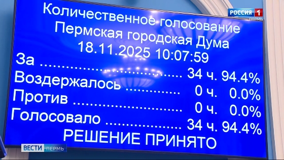 Депутаты приняли в первом чтении проект бюджета Перми на 2026-2028 годы