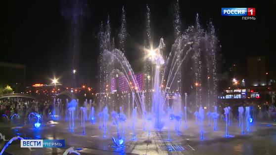 В Перми заработали городские фонтаны