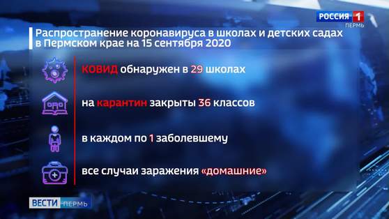 Коронавирус выявлен в 29 школах и детских садах Прикамья