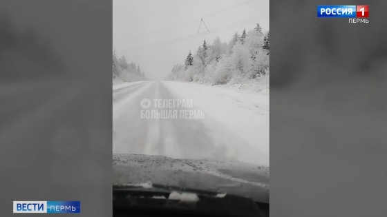 В Прикамье прошел обильный снегопад