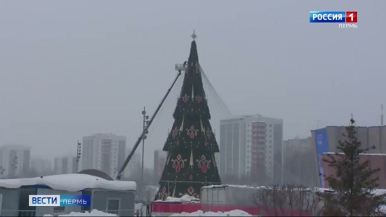 На эспланаде начали демонтаж главного ледового городка «Легенды Пармы»