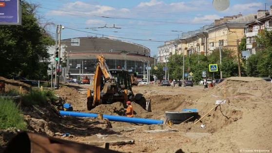 На улице Крупской завершается переустройство коммуникаций