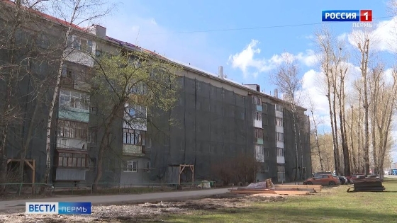 На «гостевом маршруте» в столице Прикамья продолжаются работы по капремонту фасадов