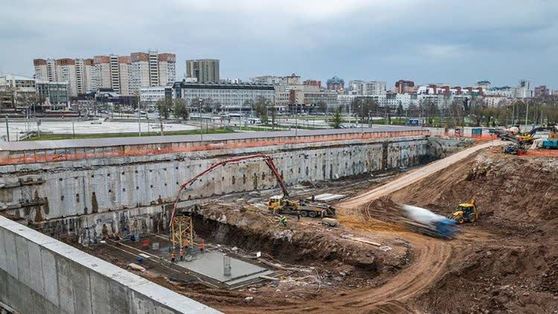 В Перми началось строительство бетонного каркаса МФЦ "Эспланада" 